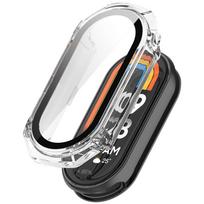Grūdintas stiklas + dangtelis xiaomi Mi Band8 PC buferio ekrano apsaugai Case Shell mi band 8 Priedai For miband 8 skaidri