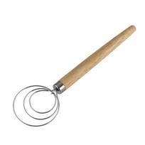 Nerūdijančio plieno plakiklis miltų apskritimo virtuvės kiaušinių rankinis grietinėlės maišytuvas 1pc beige