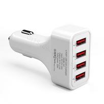 4 prievadų USB automobilinis įkroviklis 30w greitas 6a mini greitas įkrovimas iPhone 11 Xiaomi Huawei mobiliojo telefono įkroviklio adapteris automobilyje With Box balta