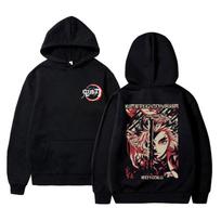Hot Anime Demon Slayer Double Sided Print Hoodie Eldest Brother Rengoku Kyoujurou Hoodies Unisex Sweatshirt Unisex's Manga Streetwear 4XL red