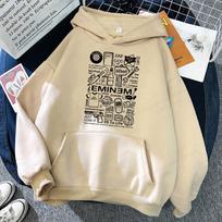 Hip Hop Eminem Hoodie Unisex Moterų Hip Hop Hoodie Merginų berniukų Spausdinti Madingi Paltai Unisex Drabužiai Repo Sportinė apranga 2XL gray