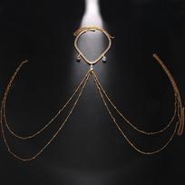Flash Drill With Neck Water Droplets ,Tile Chest Chain ,High Sexy Fashion Personality Body Chain Female