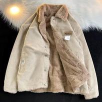 Vyriškas chaki Y2K žiemos storas parkas plius Velvet laisvas velvetas pūkinis paltas Kokybiška striukė Vyriška megztiniai Vėjo striukė 2XL pilka