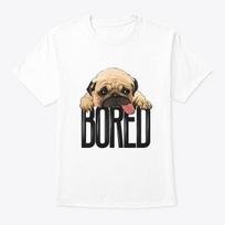 Nuobodu Mopsas Pupper standartiniai unisex marškinėliai XXXXL beige
