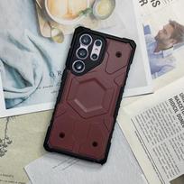 Buferio dėklas Apsauga nuo kritimo Samsung Galaxy S23 Ultra S23 Plus Magsafe magnetinė medžiaga Plonas skaidrus smūgiams atsparus dangtelis, skirtas iPhone 15 14 13 12 Pro Max iphone 12 raudona