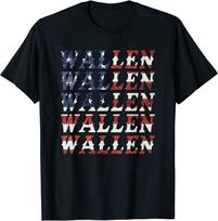 Mielas Wallen Amerikos vėliava Raudona Balta Mėlyna Prekės Unisex Marškinėliai S white