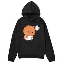 Funny Dudu Is Missing His Bubu Panda Bear Couple Hoodies Girl Kawaii Tops Women Cute Print Sweatshirt Unisex Clothes Y2k Sudaderas L