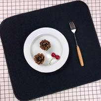 Reversible Microfiber Dish Drying Mat Set Sponge Absorbent , Black gray