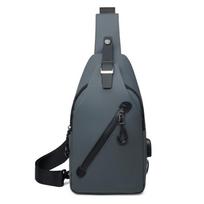 Unisex krūtinės krepšys Paprastas laikymo krepšys Lengvas kelioninis maža kuprinė Crossbody Bag Mada Kasdieniai vienetiniai krepšiai pilka spalva