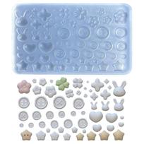 Durable Silicone Mold Button Accessories Mould Unique Epoxy Resin Moulds Jewelry Making Tool for DIY Enthusiasts gray