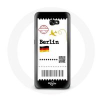 Case - Maniacase - Samsung Galaxy A5 2016 - Berlin plane ticket - Silicone - Soft juoda