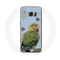 Case - Samsung - Galaxy S7 - Soft - Green - Parakeets Birds žalia