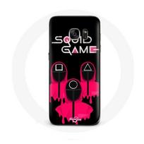 Coque pour Samsung Galaxy S6 Edge Squid Game Masques carré Triangle et Cercle