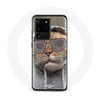 Coque pour Samsung Galaxy S20 Ultra Chat avec une capuche photo drole Animaux