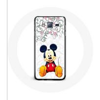 Coque pour Samsung Galaxy J7 Mickey Mouse Fleurs Cœurs