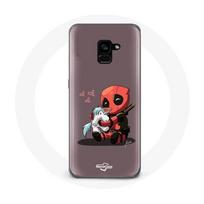 Coque pour Samsung Galaxy A8 Plus DeadPool unicorn licorne