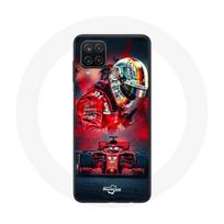Coque pour Samsung Galaxy A22 4G Formule 1 Sebastian Vettel Pilote F1 Rouge