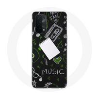 Dėklas Oppo A54 5G - Muzika smuiko raktas - Minkštas - Juodas - Unisex apsauga