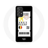 Coque pour Samsung Galaxy A52 Billet d'avion Bruxelles Belgique