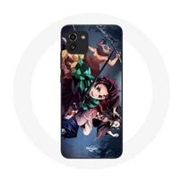 Coque pour Samsung Galaxy A03 Tanjiro Nezuko et Inosuke Slayer Kimetsu no Yaiba Manga