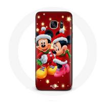 Coque pour Samsung Galaxy S6 Edge Mickey Mouse et Minnie Mouse le jour de Noël