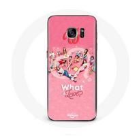 Coque pour Samsung Galaxy S6 TWICE Logo Rouge Affiche What Is Love