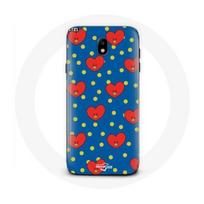 Coque pour Samsung Galaxy S5 BTS Bangtan Garçons BT21 TATA de V Fond Bleu