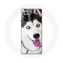 Coque pour Xiaomi Redmi Note 10 Pro Husky Blanc de Sibérie Yeux Bleus balta