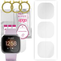 3x apgo Hidrogelio ekrano apsauga, skirta Fitbit Versa Lite Edition, Hidrogelio plėvelė, su pozicionavimo sluoksniu, lengvas montavimas