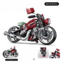 KAZI 6151 Senovinio motociklo motociklo lenktyninio berniuko statybinio blokelio žaislo dovana