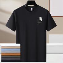 Vasaros laisvalaikio marškinėliai vyrams su švelnaus medvilninio audinio raštais 5XL brown