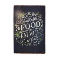 MAISTAS PIZZA PYRAGAIčiai Retro Plakatas Metalo Skardinės Ženklai Kavinė Baras Pub Iškaba Sienų Dekoras Vintažinis Plakatas 20x30cm 20x30cm brown
