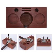 Medinė Espresso Tamperio Stotelės Organizatoriaus Dėžutė Elegantiškas Neslystantis Portafiltro Laikiklis 51/54/58mm black