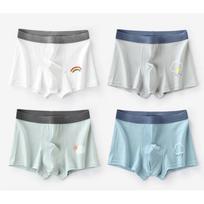 Teenage Underwear Male Development Period Students Cotton Junior High School Students 13-16 Years Old Big Boy Boxer Pants M įvairiaspalvis