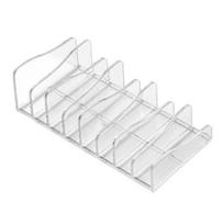 Eyeshadow Palette Storage Rack Transparent Multi Compartments Thick Large Capacity Non-slip Bathroom Dorm Desktop Cosmetic skaidri