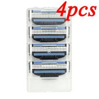 4 VNT./RINKINYS 3 sluoksnių vyriškų veido skutimosi skustuvų ašmenys Vyriški rankiniai skustuvo ašmenys 4Pcs