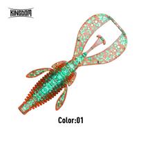 Kingdom Žūklės masalai 63mm 76mm 1,8g 3g minkštas masalas plūduriuojantis TPE minkštas masalas 10vnt Swimbaits dirbtiniai masalai Vobleriai minkštas kirmėlė 01-63mm-10pcs