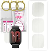 3x apgo Hidrogelio matinės ekrano apsaugos, skirtos Amazfit Active, Hidrogelio plėvelė, Lanksti, Minkšta TPU su padėties sluoksniu, lengvas montavimas