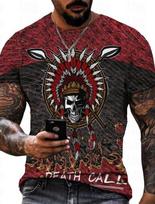 Fashion Men's T-Shirts Funny Bandana Designer 3D Print Summer Vintage Oversized Short Sleeved Casual Harajuku Men's Clothing 2XL black