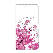 Pink Flower Clusters Pattern PU odinis knygos dėklas, skirtas iPhone Samsung Huawei Honor Google Redmi Xiaomi LG Motorola Sony Nokia Oneplus Oppo Realme 9 Pro Plus