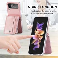 For Samsung Galaxy Z Flip4 Card Holder Cell Phone Case for Samsung Galaxy Z Flip4 Flip 4 5G Flip3 Flip 3 Full Protection Cover for Samsung Z Flip 4