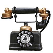 Vintažinis dervos telefono modelis Miniatiūrinis rankdarbis Fotografijos rekvizitai Baras Namų dekoras black