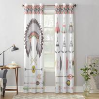 Autochtoniniai Tautiniai Elementai Prabangios Langų Užuolaidos Svetainei Miegamajam Namų Dekoras Virtuvei Langų Užuolaidoms 135W x 60H(cm) x1