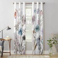 Vandeninės gėlės Augalai Langų Užuolaidos Svetainei Miegamajam Užuolaida Modernūs Virtuvės Žaliuzės Užuolaidos 135W x 60H(cm) x1 gray