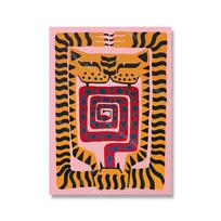 Spalvingos abstrakčios senovės Egipto gyvatės leopardo moters sienos meno drobės tapybos plakatai ir spaudiniai Sienų nuotraukos miegamojo dekoravimui 21x30cm No Framed