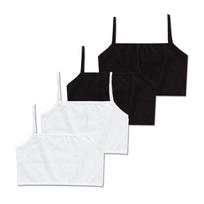 4pc/lot Kids Underwear Model 100% Cotton Girls Tank Top Candy Color Undershirt Girls Vest one size white