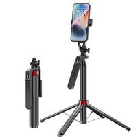 1,8 m „selfie Stick“ trikojis, skirtas „iPhone 11 12 13 14 15 Pro Max“ telefonui su nuotolinio valdymo pulteliu su panoraminiu rutulinio galvutės laikikliu 160cm