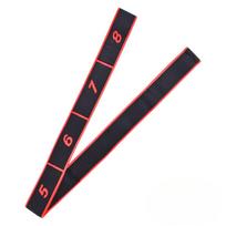 Fitness Tension Belt with Digital Stretching Yoga Pilates  Dance Style 8 Section raudona