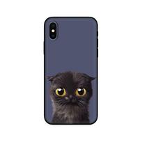 Juodas tpu dėklas, skirtas iPhone 5 5s se 6 6s 7 8 plus x 10 XR XS 11 12 13 mini pro MAX dėklas, silikoninis dangtelis Black Cat Staring Eye On iphone 5 5S SE 2016