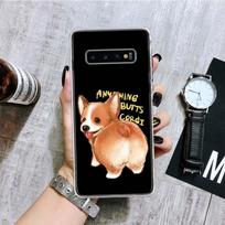 Animacinis Korgis Super Mielas Šuo Telefono dėklas Skirtas Samsung Galaxy A50 A70 A40 A30 A20S A10 Note 20 Ultra 10 Lite 9 8 A6 A8 Plus A7 A9 + Samsung A70 black